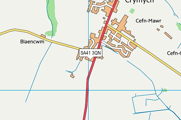 SA41 3QN map - OS VectorMap District (Ordnance Survey)