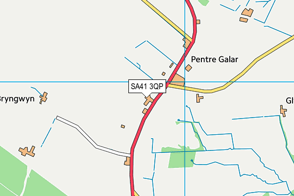 SA41 3QP map - OS VectorMap District (Ordnance Survey)
