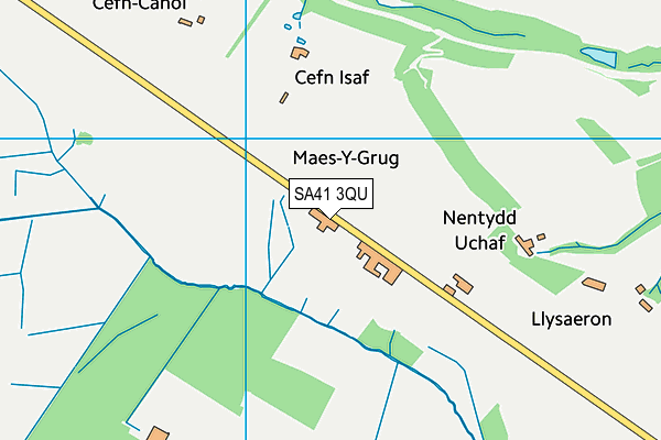 SA41 3QU map - OS VectorMap District (Ordnance Survey)