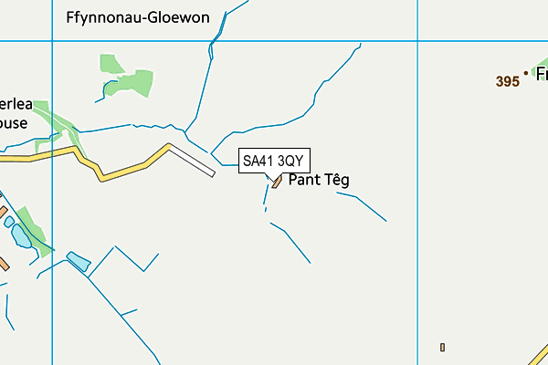 SA41 3QY map - OS VectorMap District (Ordnance Survey)