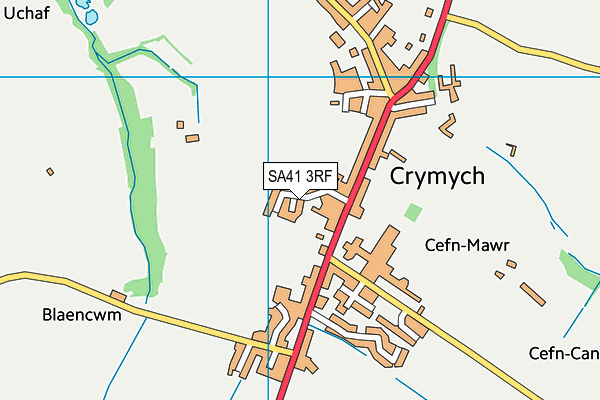 SA41 3RF map - OS VectorMap District (Ordnance Survey)