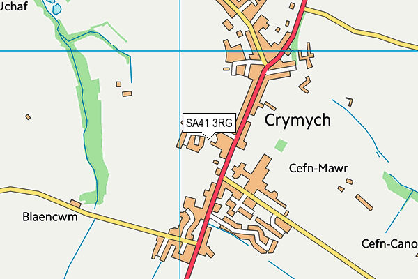 SA41 3RG map - OS VectorMap District (Ordnance Survey)
