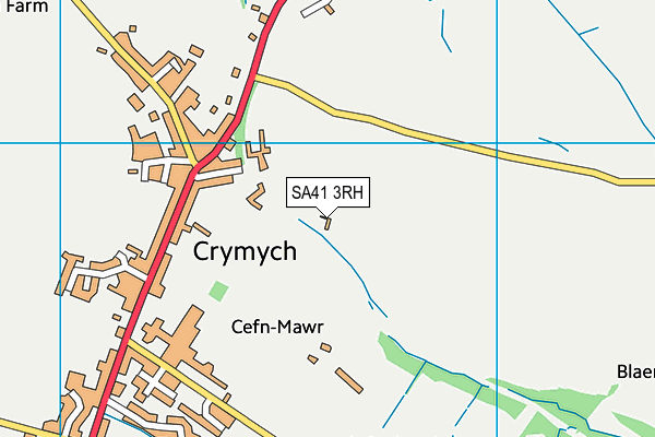 SA41 3RH map - OS VectorMap District (Ordnance Survey)