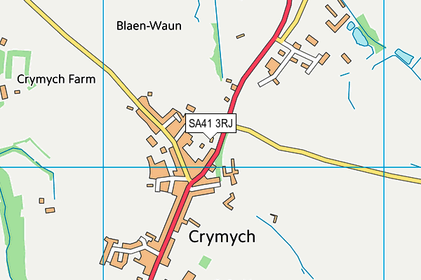 SA41 3RJ map - OS VectorMap District (Ordnance Survey)