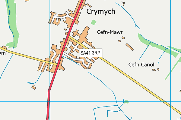 SA41 3RP map - OS VectorMap District (Ordnance Survey)