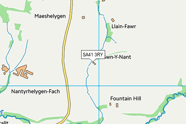 SA41 3RY map - OS VectorMap District (Ordnance Survey)