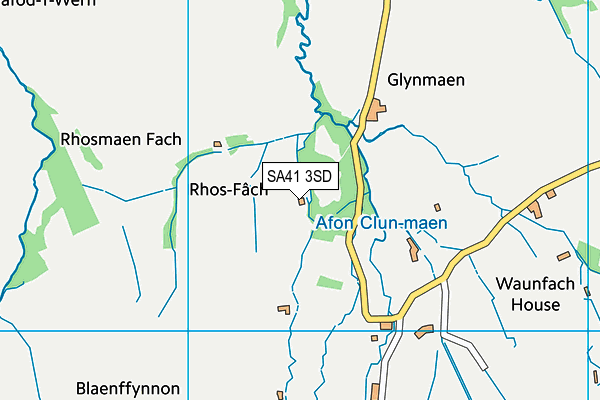 SA41 3SD map - OS VectorMap District (Ordnance Survey)