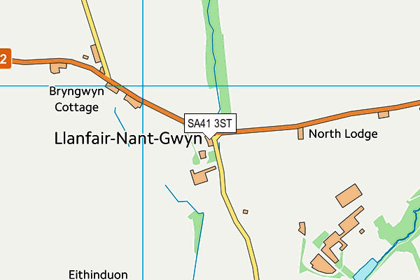 SA41 3ST map - OS VectorMap District (Ordnance Survey)