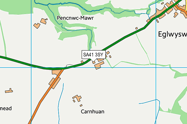 SA41 3SY map - OS VectorMap District (Ordnance Survey)