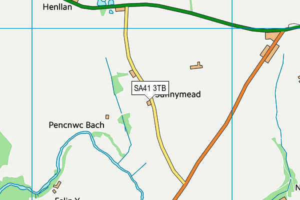 SA41 3TB map - OS VectorMap District (Ordnance Survey)