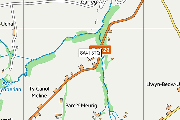 SA41 3TQ map - OS VectorMap District (Ordnance Survey)