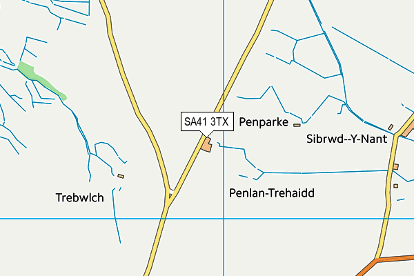 SA41 3TX map - OS VectorMap District (Ordnance Survey)