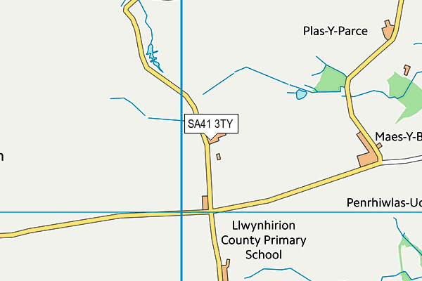 SA41 3TY map - OS VectorMap District (Ordnance Survey)