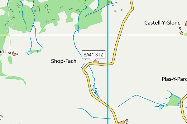 SA41 3TZ map - OS VectorMap District (Ordnance Survey)