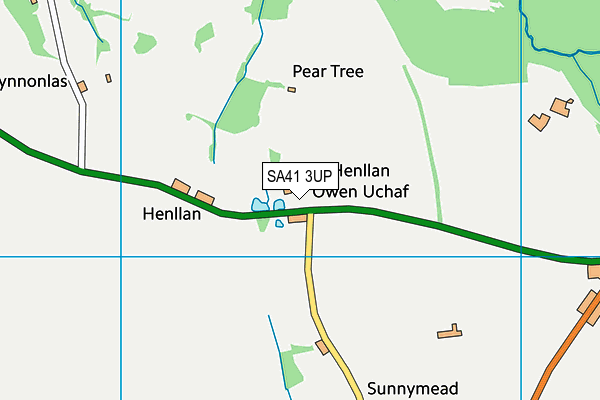 SA41 3UP map - OS VectorMap District (Ordnance Survey)