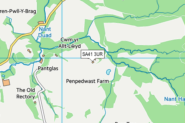 SA41 3UR map - OS VectorMap District (Ordnance Survey)