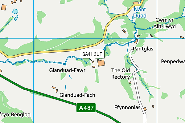 SA41 3UT map - OS VectorMap District (Ordnance Survey)