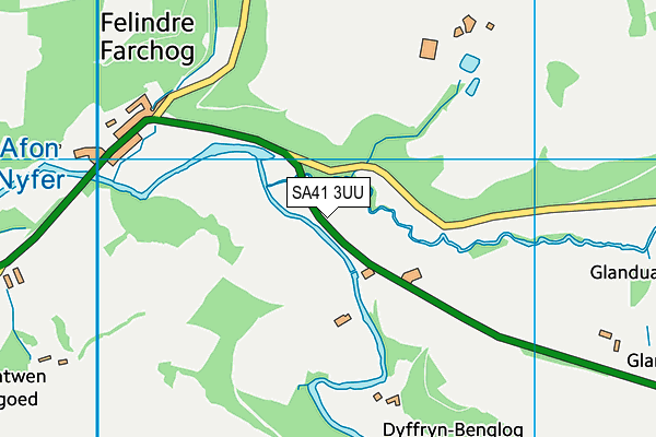 SA41 3UU map - OS VectorMap District (Ordnance Survey)