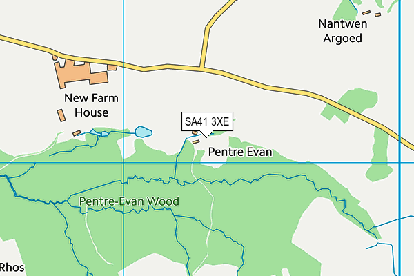 SA41 3XE map - OS VectorMap District (Ordnance Survey)