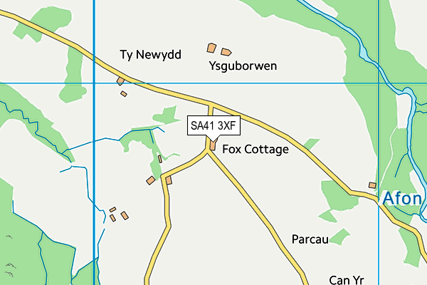 SA41 3XF map - OS VectorMap District (Ordnance Survey)