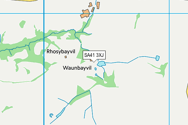 SA41 3XJ map - OS VectorMap District (Ordnance Survey)