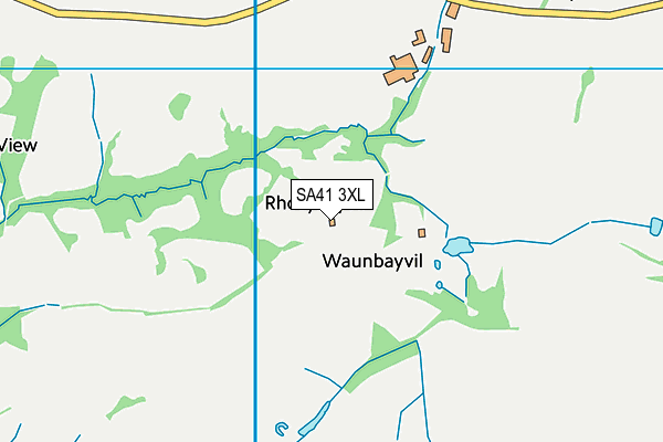 SA41 3XL map - OS VectorMap District (Ordnance Survey)