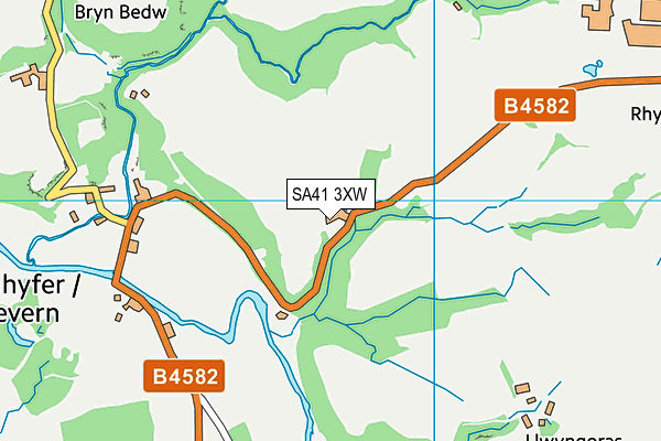 SA41 3XW map - OS VectorMap District (Ordnance Survey)