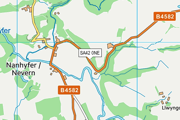 SA42 0NE map - OS VectorMap District (Ordnance Survey)