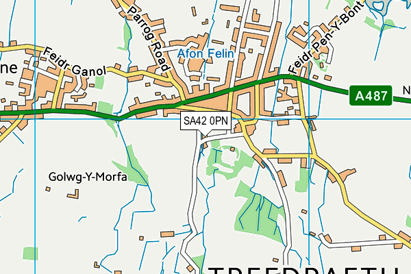 SA42 0PN map - OS VectorMap District (Ordnance Survey)