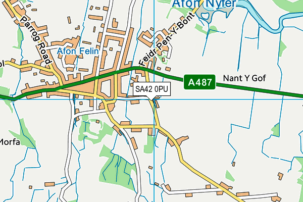 SA42 0PU map - OS VectorMap District (Ordnance Survey)