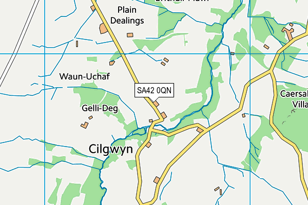 SA42 0QN map - OS VectorMap District (Ordnance Survey)