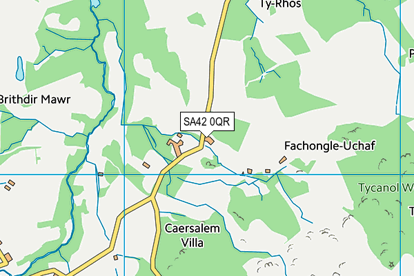 SA42 0QR map - OS VectorMap District (Ordnance Survey)