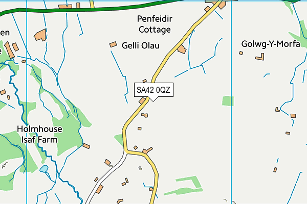 SA42 0QZ map - OS VectorMap District (Ordnance Survey)