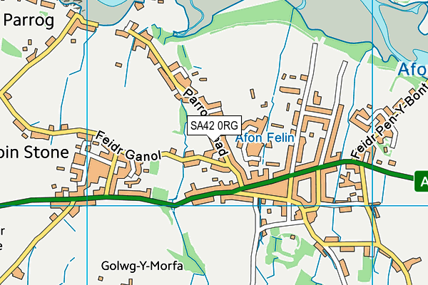 SA42 0RG map - OS VectorMap District (Ordnance Survey)