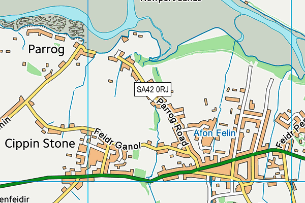 SA42 0RJ map - OS VectorMap District (Ordnance Survey)