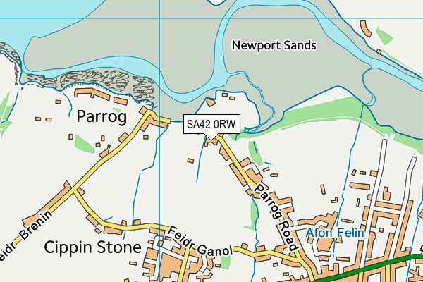 SA42 0RW map - OS VectorMap District (Ordnance Survey)