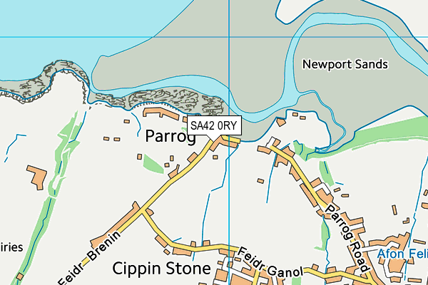 SA42 0RY map - OS VectorMap District (Ordnance Survey)