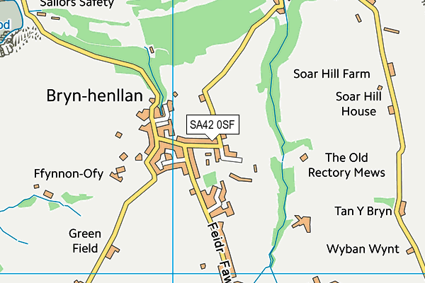SA42 0SF map - OS VectorMap District (Ordnance Survey)