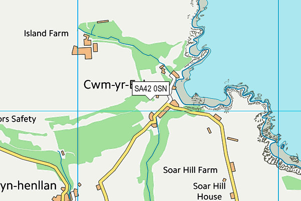 SA42 0SN map - OS VectorMap District (Ordnance Survey)