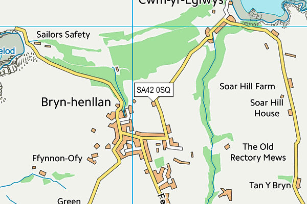 SA42 0SQ map - OS VectorMap District (Ordnance Survey)