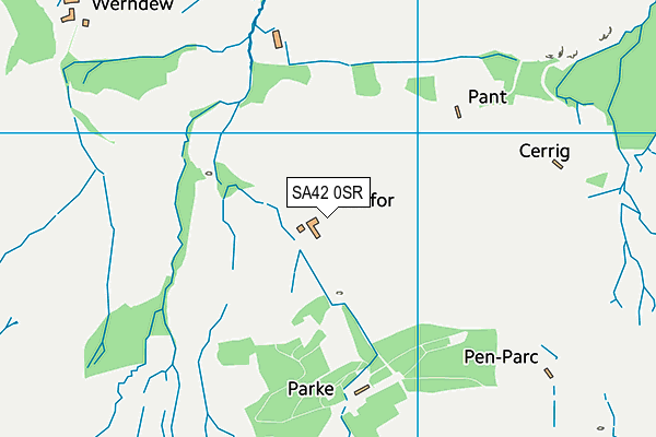 SA42 0SR map - OS VectorMap District (Ordnance Survey)