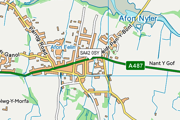 SA42 0SY map - OS VectorMap District (Ordnance Survey)