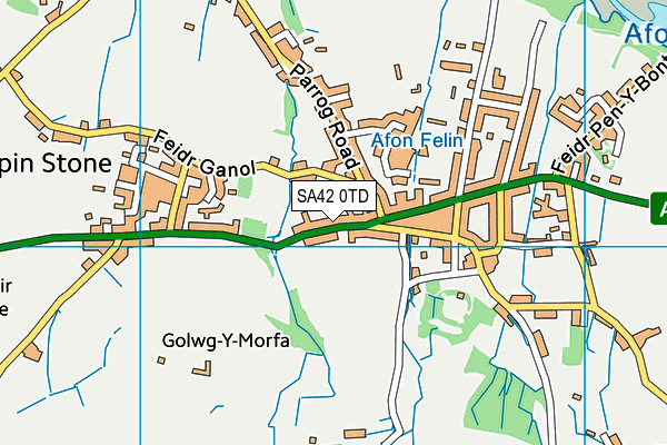 SA42 0TD map - OS VectorMap District (Ordnance Survey)