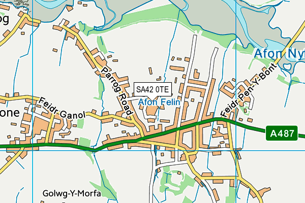 SA42 0TE map - OS VectorMap District (Ordnance Survey)