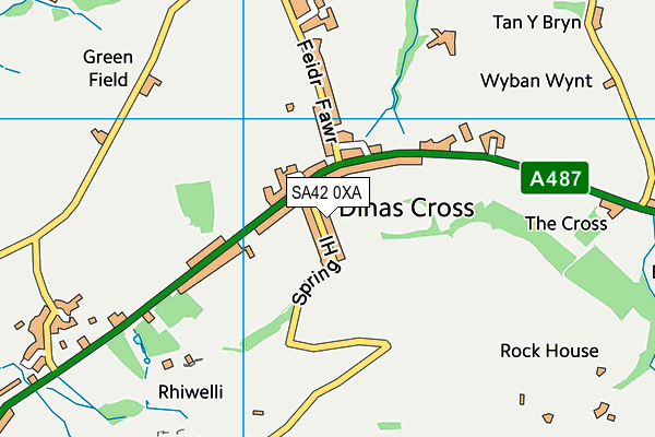 SA42 0XA map - OS VectorMap District (Ordnance Survey)