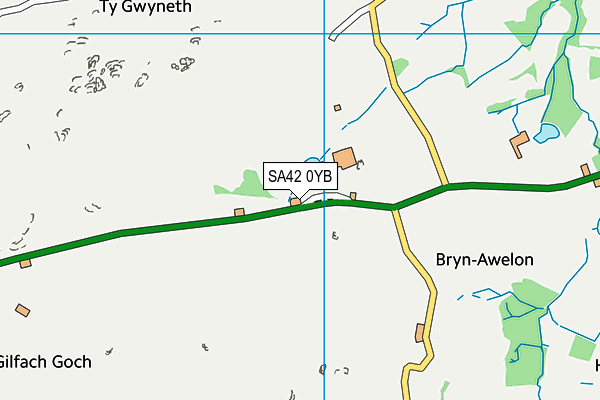 SA42 0YB map - OS VectorMap District (Ordnance Survey)