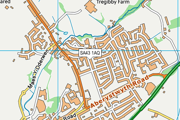 SA43 1AQ map - OS VectorMap District (Ordnance Survey)