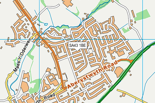 SA43 1BE map - OS VectorMap District (Ordnance Survey)