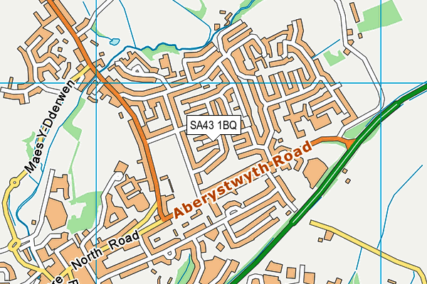 SA43 1BQ map - OS VectorMap District (Ordnance Survey)