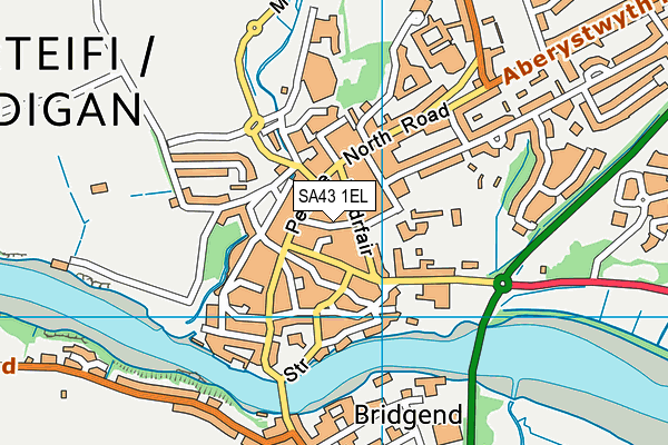 SA43 1EL map - OS VectorMap District (Ordnance Survey)